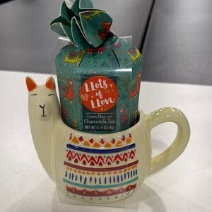 Llama Mug with Chamomile Tea